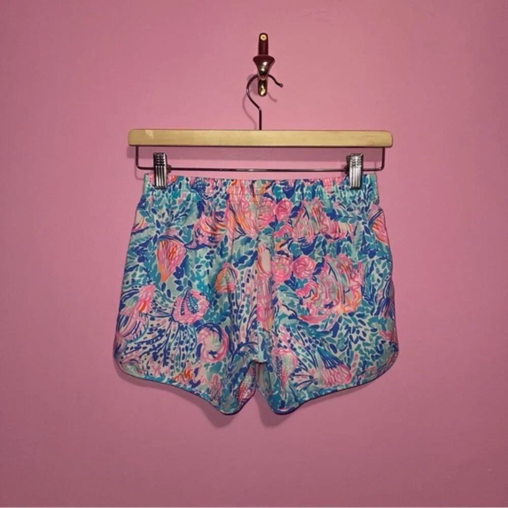 Lilly Pulitzer Shorts Women’s‎ Size XXS Pink Blue Ocean Trail 4